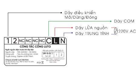 công tắc cổng luto 7